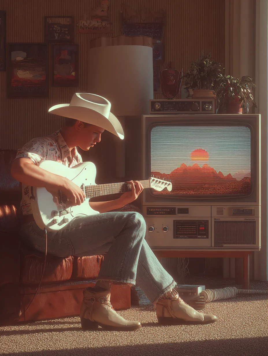 Vintage-Country-Musician-Television-Retro